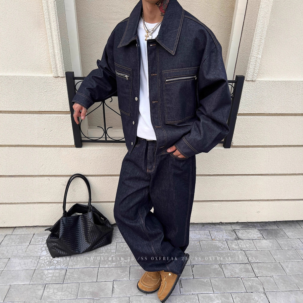 Selvage Zipper Pocket Jean Jacket