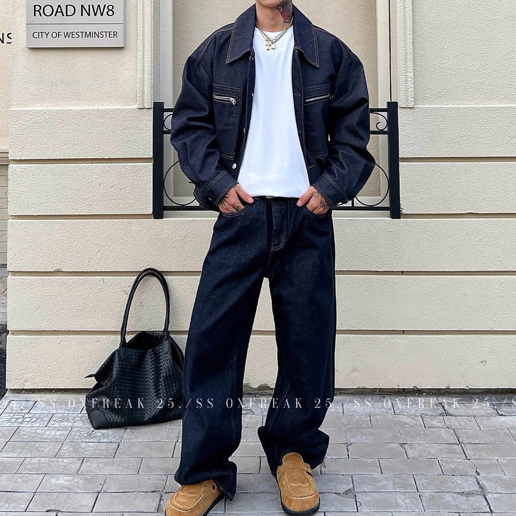 Selvage Zipper Pocket Jean Jacket