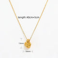 Joolim Jewelry 18K Gold Plated Knot Pendant Together Forever Necklace Stainless Steel Jewelry Wholesale