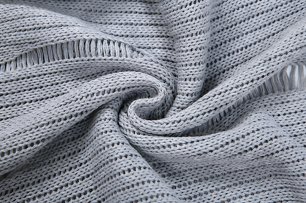 Ripped Knit Flare Pants Streetwear Fall Winter