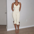 Halter Bodycon Backless Midi Jumpsuit Skinny Fit
