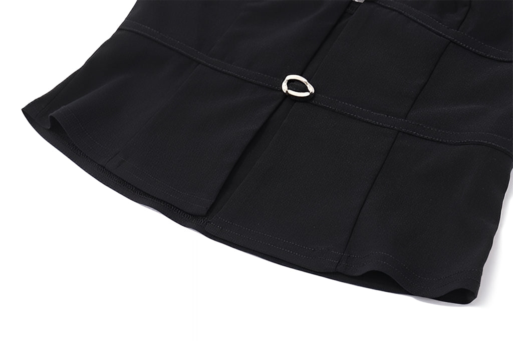 Hollow Out Strap Vest Mini Skirt Set Sexy Two Piece Bodycon Outfit