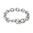 Stainless Steel Thick Link Chain Bracelet Gold