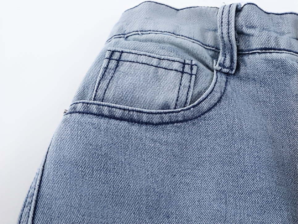Distressed Star Patch Baggy Jeans