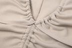 Hollow Cut Out Lace Up Long Sleeve Blouse Casual Slim Fit Top