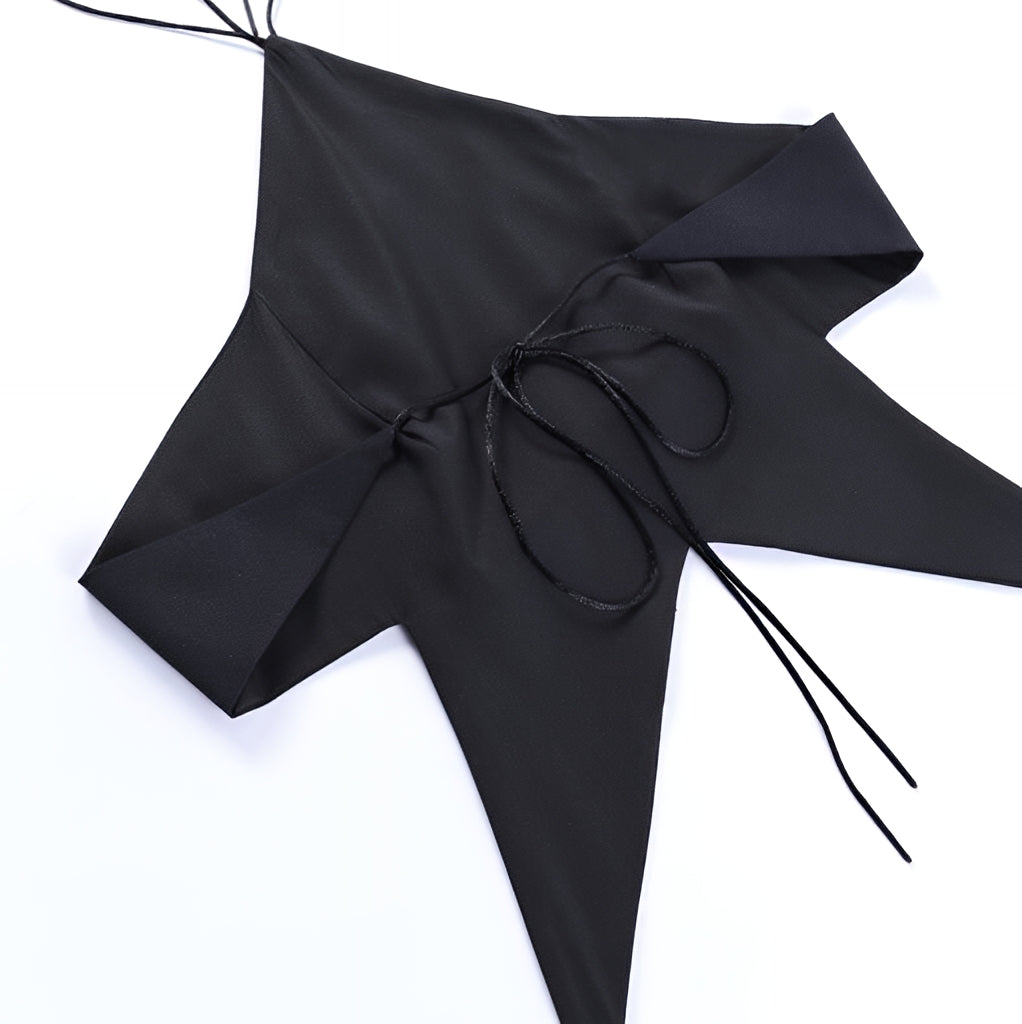 Y2K Star Halter Backless Crop Tank Top