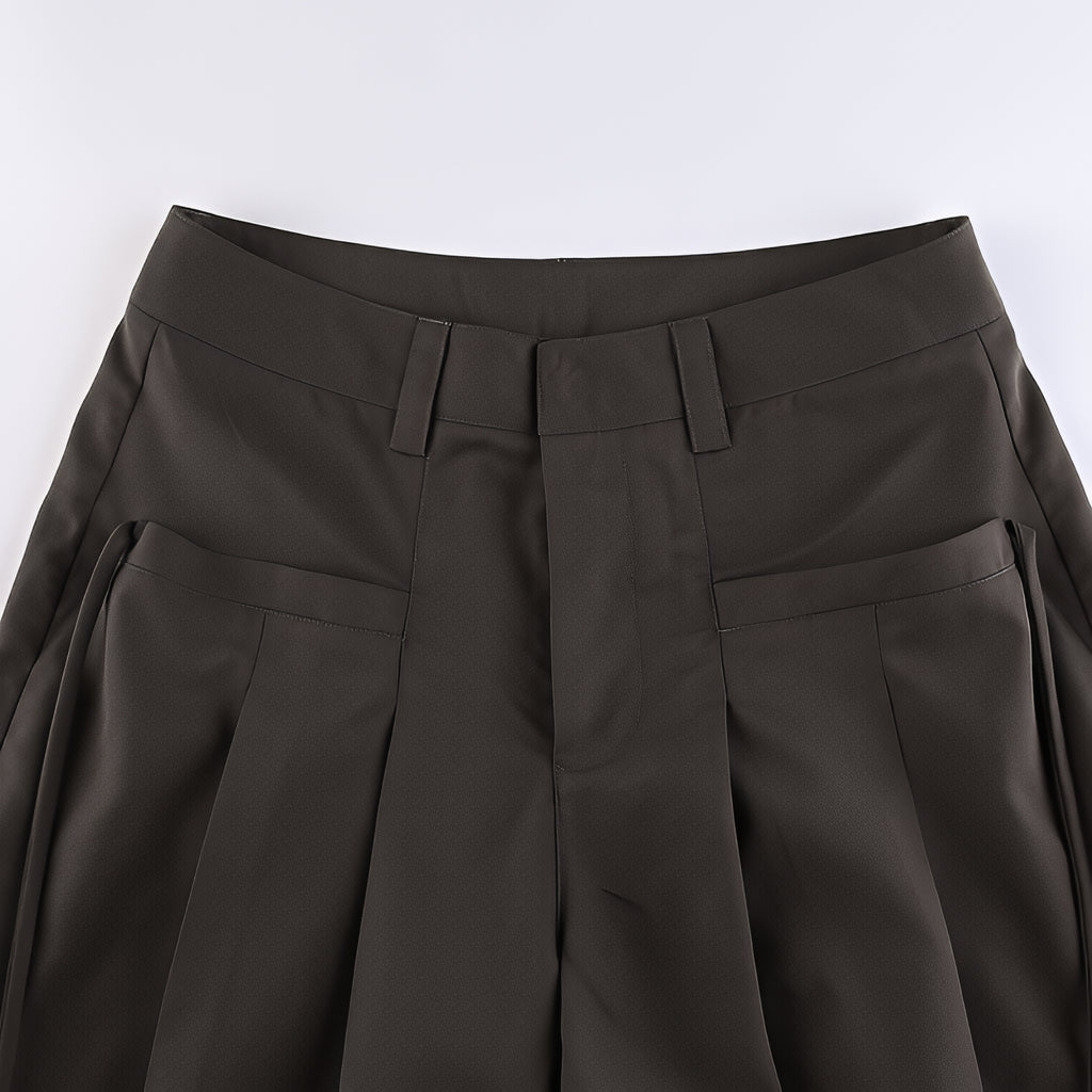 Solid Drawstring Cargo Pants Y2K Loose Streetwear Joggers Wide Leg Sweatpants
