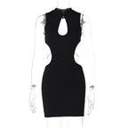 Backless Bodycon Mini Dress Sexy Hollow-Out Cutout Streetwear