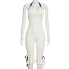 Halter Bodycon Backless Midi Jumpsuit Skinny Fit