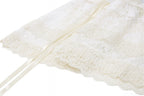 White A Line Ruffle Skirt High Waist Elastic Patchwork Lolita Mini Skirt
