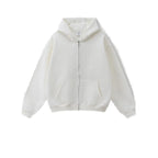 Blank Classic Men Hoodies 345 GSM Thick Fleece Unisex Hip Hop Oversized High Funnel Neck Hoody Zip up Hoodies