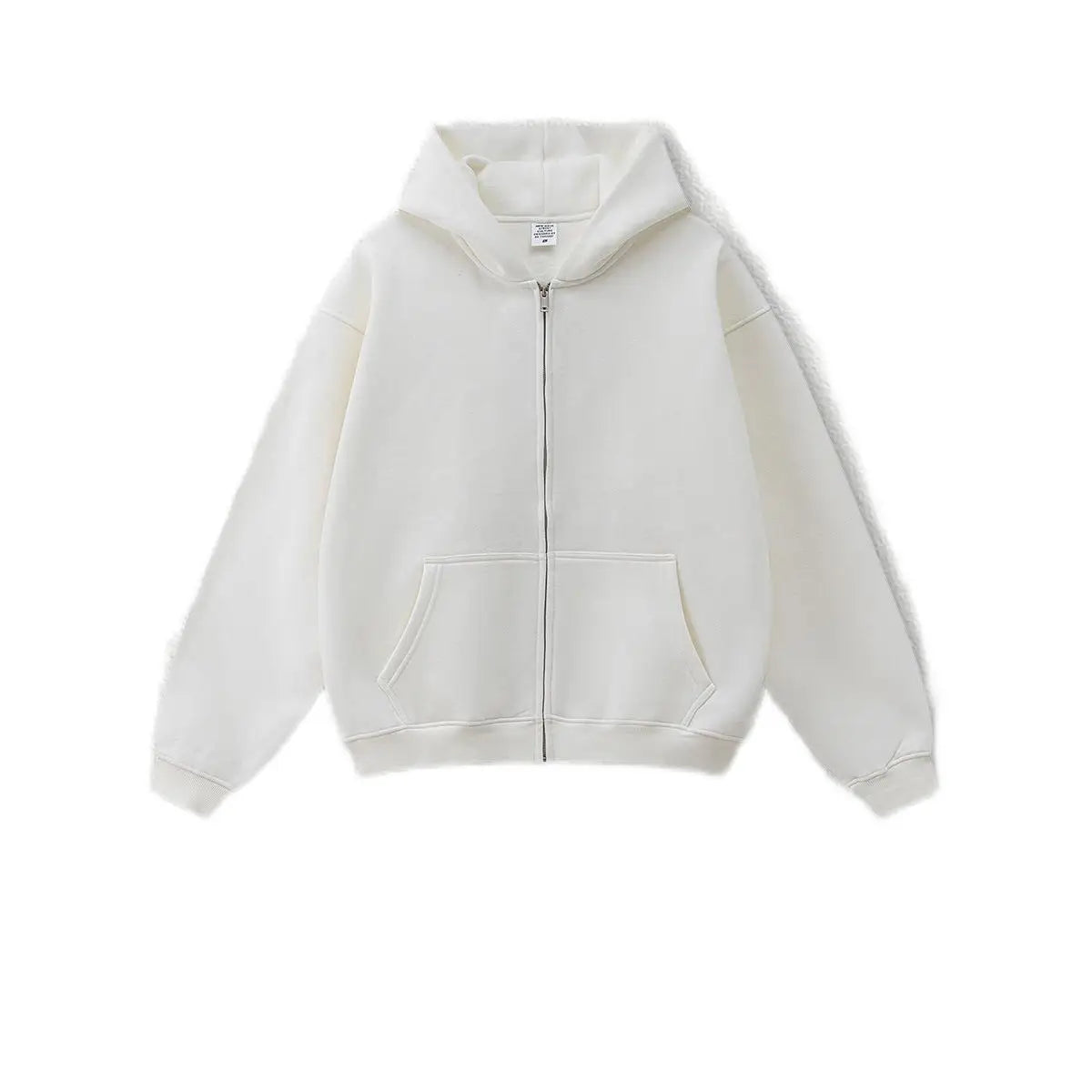Blank Classic Men Hoodies 345 GSM Thick Fleece Unisex Hip Hop Oversized High Funnel Neck Hoody Zip up Hoodies
