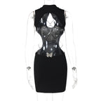Backless Bodycon Mini Dress Sexy Hollow-Out Cutout Streetwear