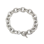 Stainless Steel Thick Link Chain Bracelet Gold