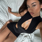 Backless Bodycon Mini Dress Sexy Hollow-Out Cutout Streetwear