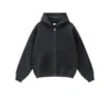 Blank Classic Men Hoodies 345 GSM Thick Fleece Unisex Hip Hop Oversized High Funnel Neck Hoody Zip up Hoodies