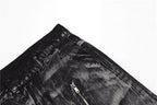 Washed Distressed Baggy Flare Jeans Grunge Denim