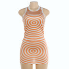 Printed Bodycon Crop Top Mini Skirt Two Piece Set