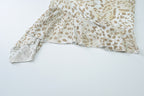Leopard Print Halter V Neck Mini Dress Sexy Backless Lace Up Ruffle Dress