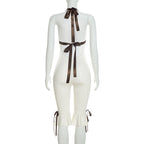 Halter Bodycon Backless Midi Jumpsuit Skinny Fit