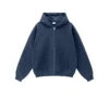 Blank Classic Men Hoodies 345 GSM Thick Fleece Unisex Hip Hop Oversized High Funnel Neck Hoody Zip up Hoodies