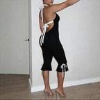 Halter Bodycon Backless Midi Jumpsuit Skinny Fit