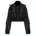 Patchwork Jacket Coat Fall Winter Streetwear