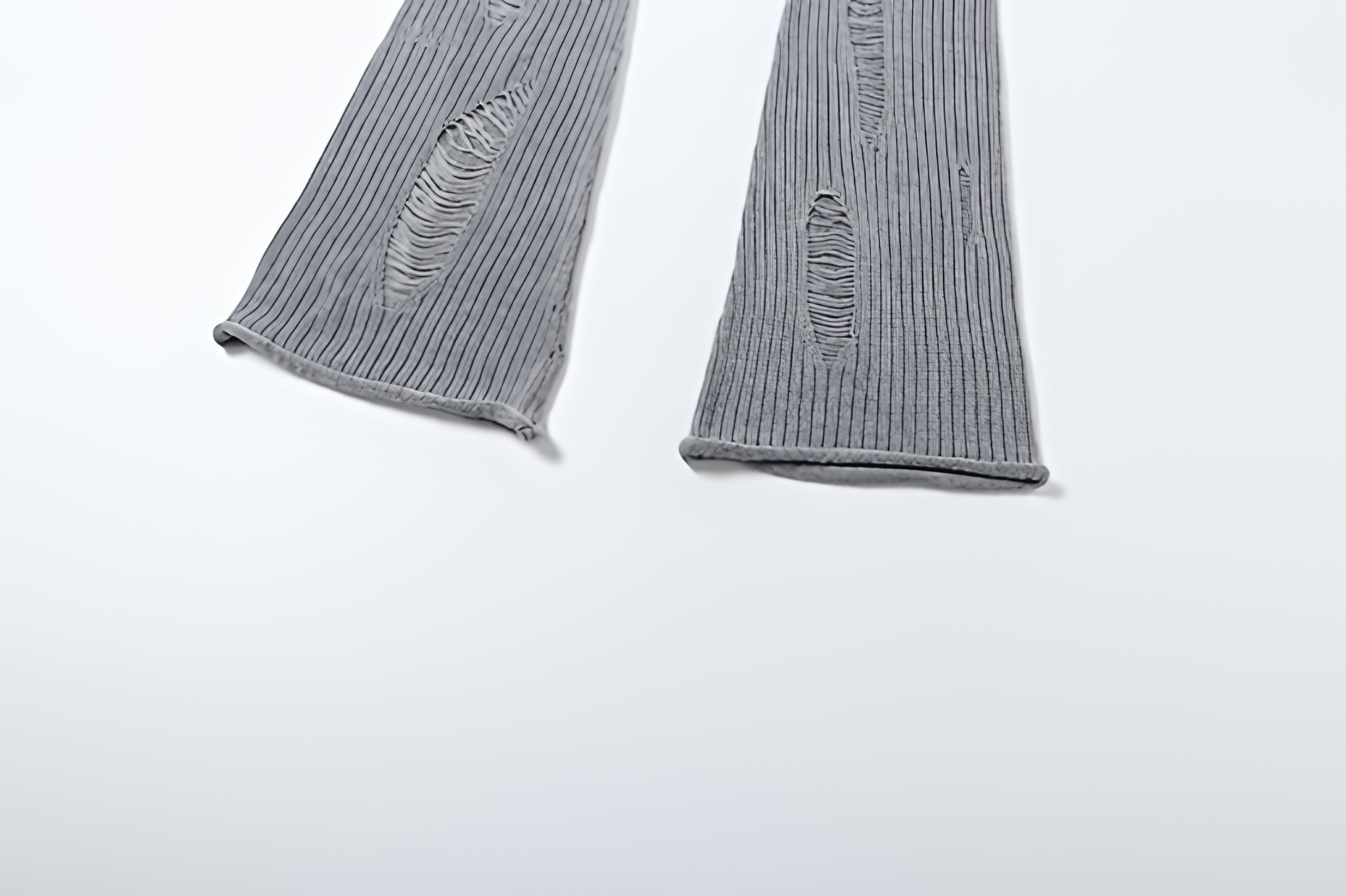 Ripped Knit Flare Pants Streetwear Fall Winter