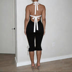 Halter Bodycon Backless Midi Jumpsuit Skinny Fit