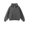 Blank Classic Men Hoodies 345 GSM Thick Fleece Unisex Hip Hop Oversized High Funnel Neck Hoody Zip up Hoodies