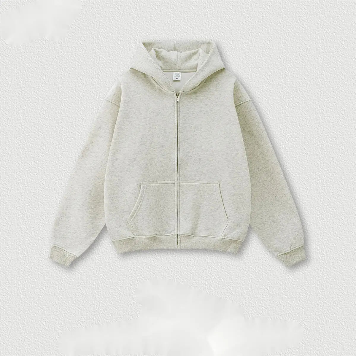 Blank Classic Men Hoodies 345 GSM Thick Fleece Unisex Hip Hop Oversized High Funnel Neck Hoody Zip up Hoodies