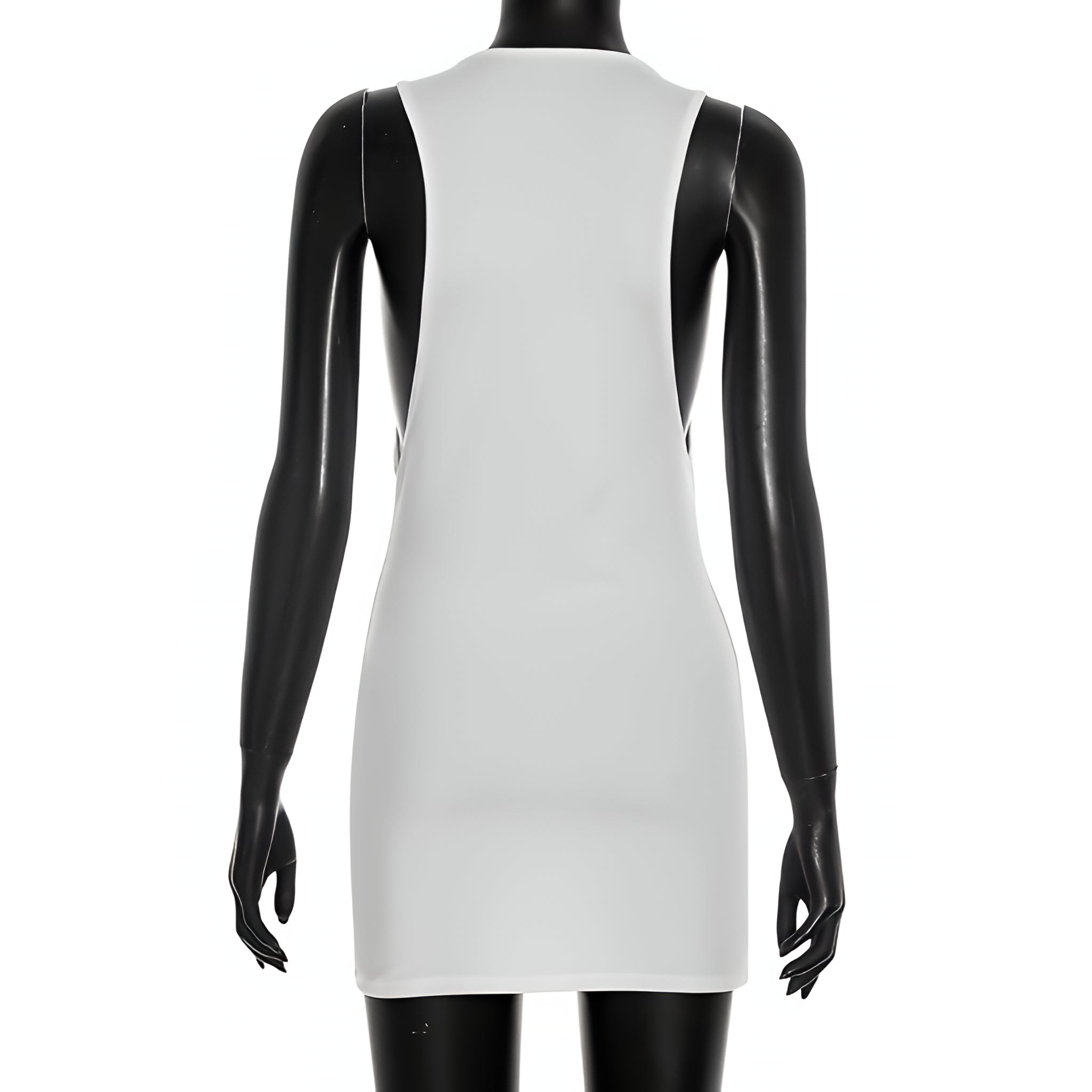 Solid Letter Print Bodycon T Shirt Dress Sleeveless Mini Dress