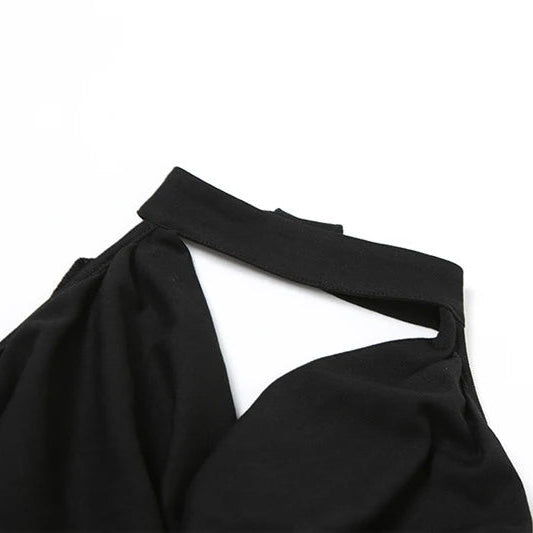 Solid Color Halter Vest Casual Slim Fit Top