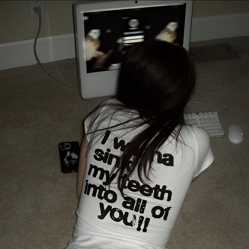 Y2k 2000s Vintage Tops Emo Gothic Graphic