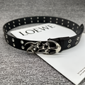 Unisex Y2K Punk PU Leather Belt Black Hollow Fashion Waist Belt Plus Size
