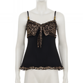 Leopard Print Lace Up Crop Tank Top A Line Sleeveless Summer Streetwear