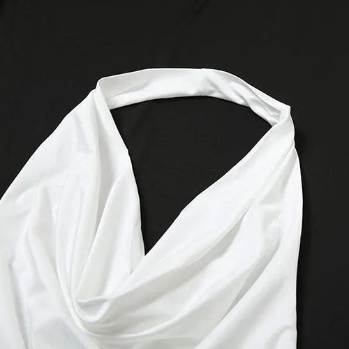 Women Backless Halter Vest Swing Collar Slim Fit Street Style Summer Top