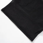 Black Slim Streetwear Mesh Corset Strapless Crop Top