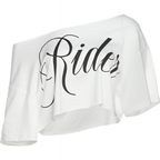 Letter Print Off Shoulder Mini T-Shirt Slim Fit Summer Street Style Top