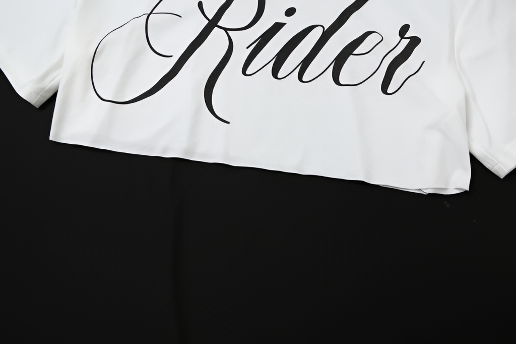 Letter Print Off Shoulder Mini T-Shirt Slim Fit Summer Street Style Top
