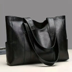 Sac à main vintage grande capacité pour femme, sac à bandoulière vintage uni, sac à main décontracté pour femme