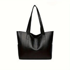 Sac à main vintage grande capacité pour femme, sac à bandoulière vintage uni, sac à main décontracté pour femme