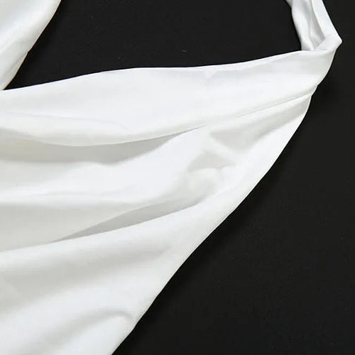 Women Backless Halter Vest Swing Collar Slim Fit Street Style Summer Top