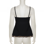 Leopard Print Lace Up Crop Tank Top A Line Sleeveless Summer Streetwear